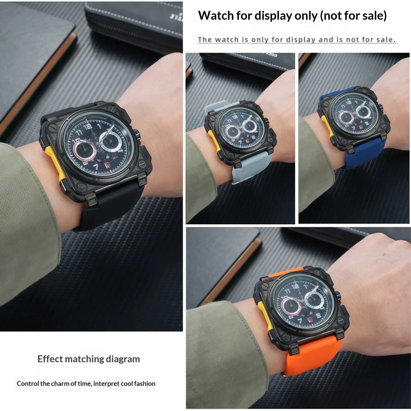 Waterproof Silicone Sports Watch Strap | Soft 24mm Rubber Wristband