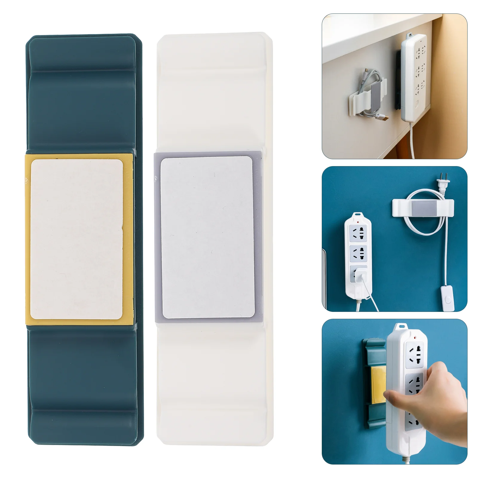 4 Pcs Punch free Power Strip Holder Practical Wall Mount Power Board