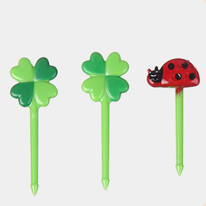 8/12PCS Mini Creative Fruit Cake Dessert Food Forks Needle Stick Toothpicks  Lunch Box Decor Bento Accessories