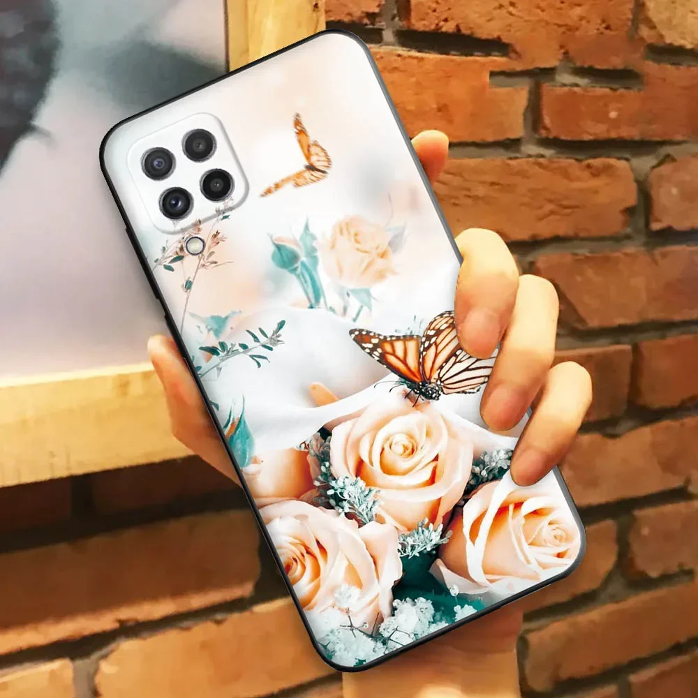 Geometric Silicone Soft Protective Case for Samsung Galaxy A22 - 4G/5G Models