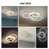 Modern LED Ceiling Chandelier Lighting Gold White Black for Living Study Room Indoor Pendant Lamp Parlor Foyer Lustres Luminaire 6