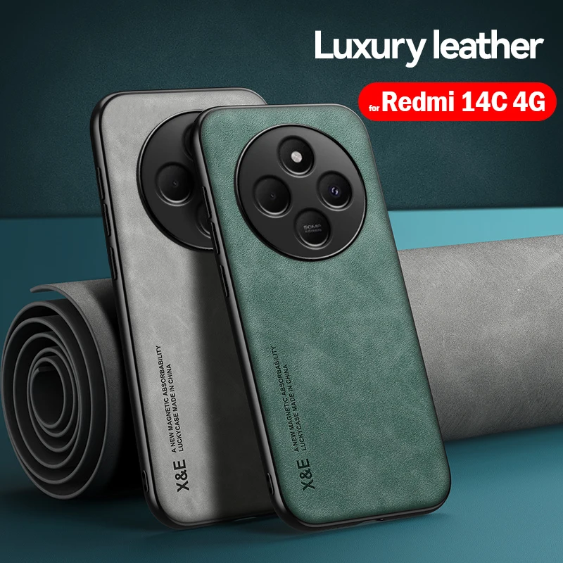 Luxury Leather Ultra Thin Magnetic Car Phone Case Cover
