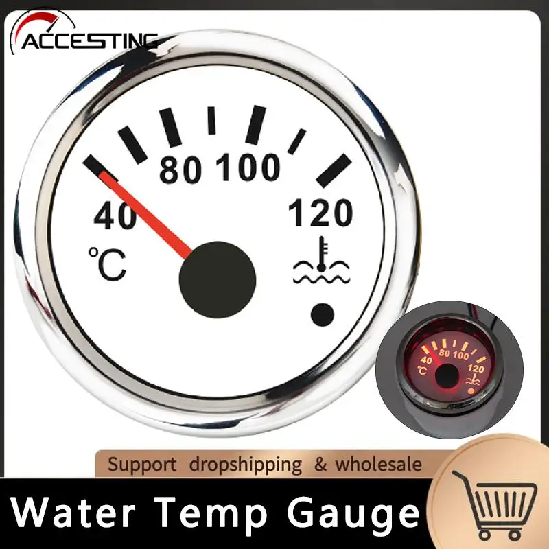 40-120 grad Wasser Temperatur Gauge Mit Motor Temperatur Alarm Wasser Temp  Sensor Fit Für Auto Boot Marine 9-32V - AliExpress