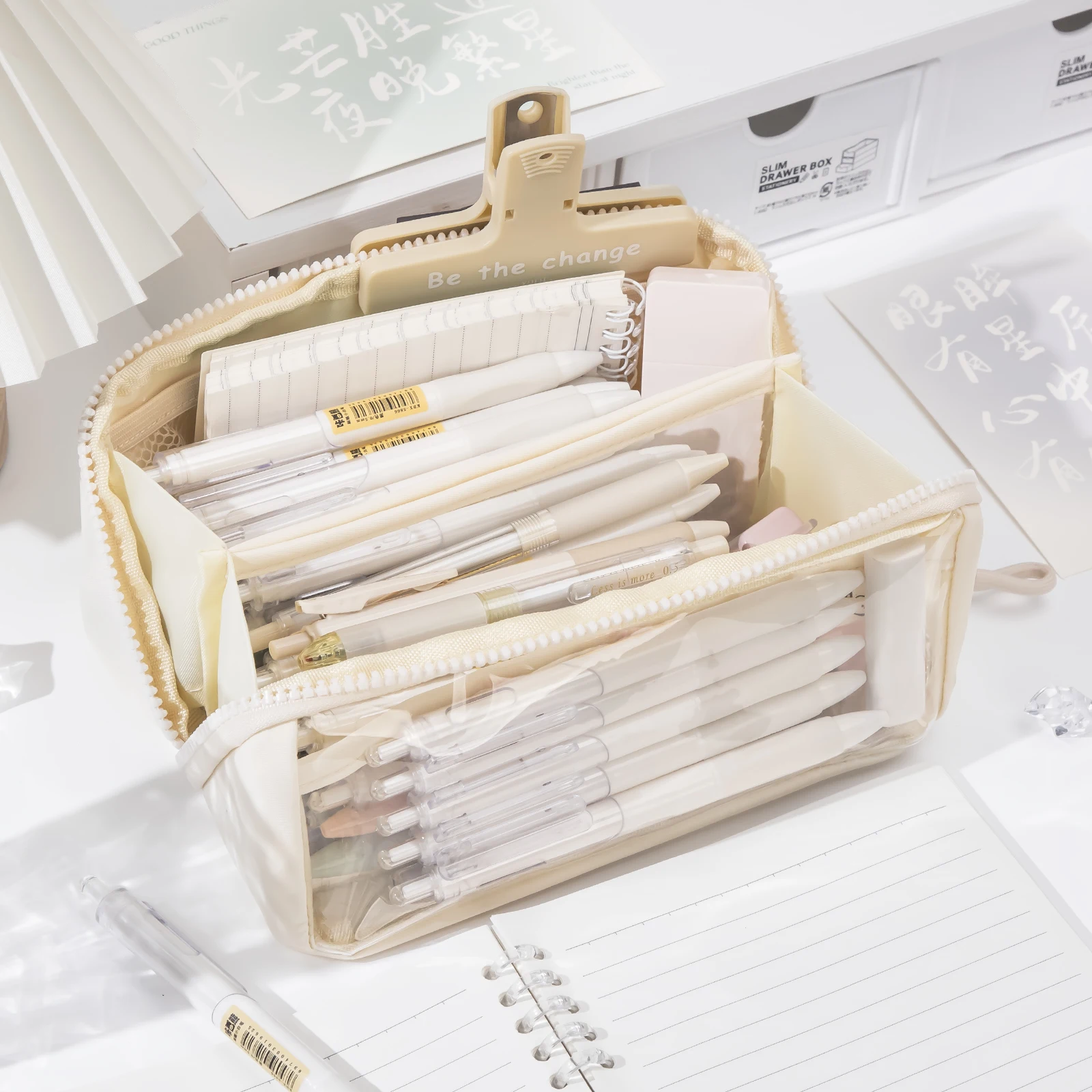 Multi-functional Large Capacity Pencil Bag Multi-layer Girls School Cases for Students Stationery Holder Bags Pen Case Supplies