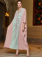 Eid Embroidery Sequin Party Dress for Women Ramadan Jalabiya Dress Muslim Abaya Maxi Robe Moroccan Caftan Party Vestidos 2025 3