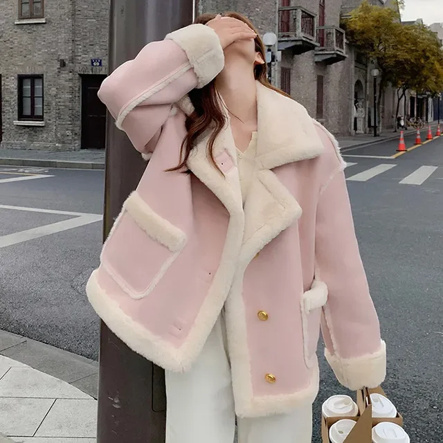 Pink Sherpa Cashmere Jacket
