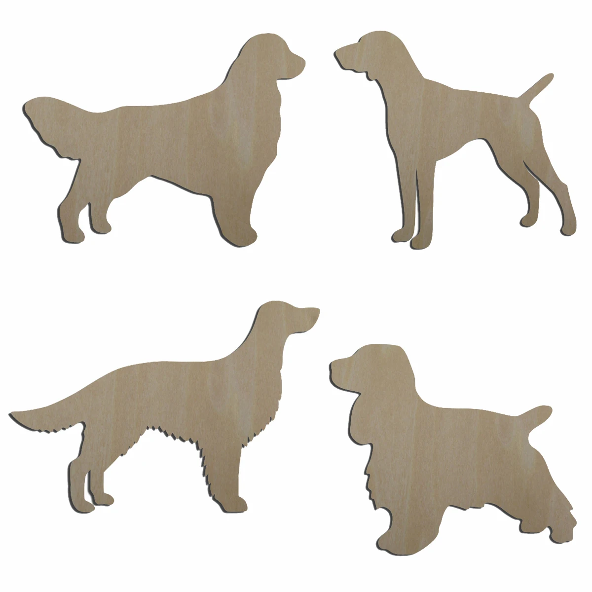 Необработанная пустая деревянная золотистая ретривера немецкая короткая  указка английская указка кокер-спаниель собака вырез в форме животного |  AliExpress