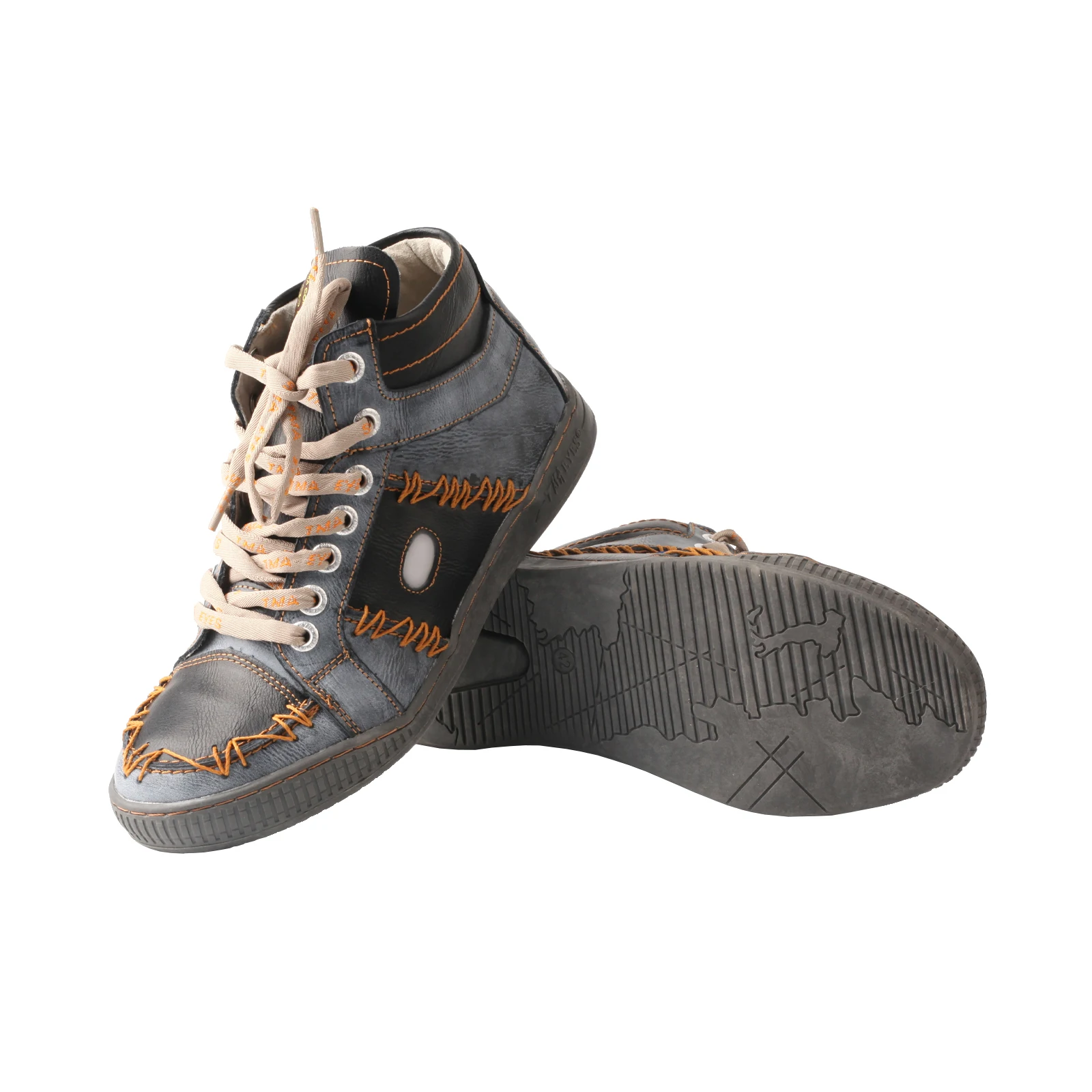 Herbst Marke männer High-Top Flachen Boden Schuhe Farbe Block Hand Nähen Modische Bequeme männer Schuhe – Detail 1