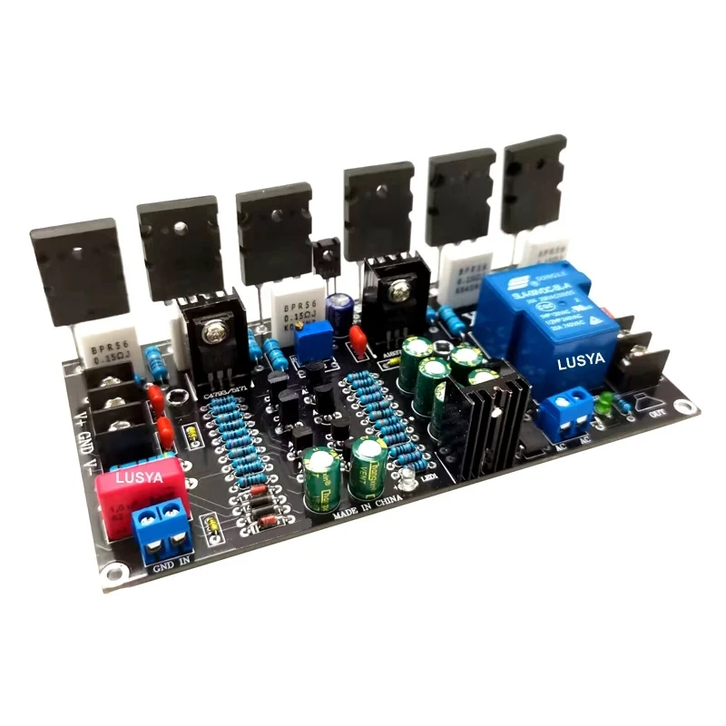 Audio Amplifier Board 300W Tube 2SC5200+2SA1943 5200 1943 20V-90V Mono Channel HIFI High Power Audio Amplifier Finished Board