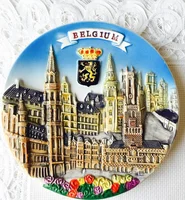 15CM Italian Sicilian Village Aegean Greek creative disk Background Decoration Display Hand-painted ceramic disctourist souvenir 2