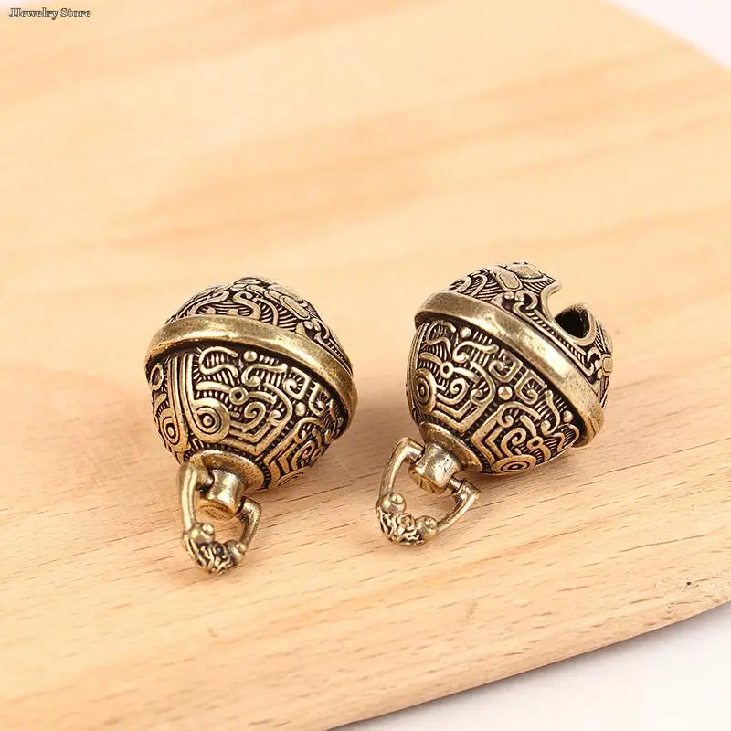 1Pc Portachiavi Lucky Brass Artigianato Pressofusione Drop Bell Key Car Button Wind Bell Sect Bronze Bell Regalo Creativo