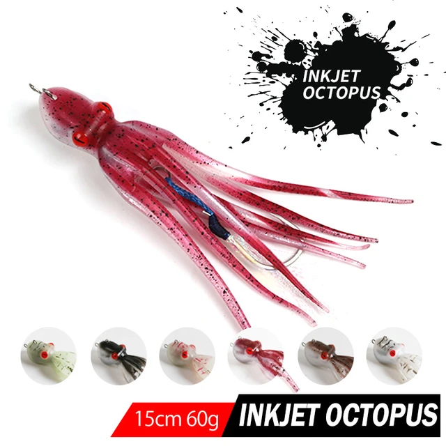 OBSESSION-Señuelos de Pesca de calamar, cebo Wobbler de goma Artificial  suave de silicona, luminoso, UV, 60g, 120g, 150g - AliExpress