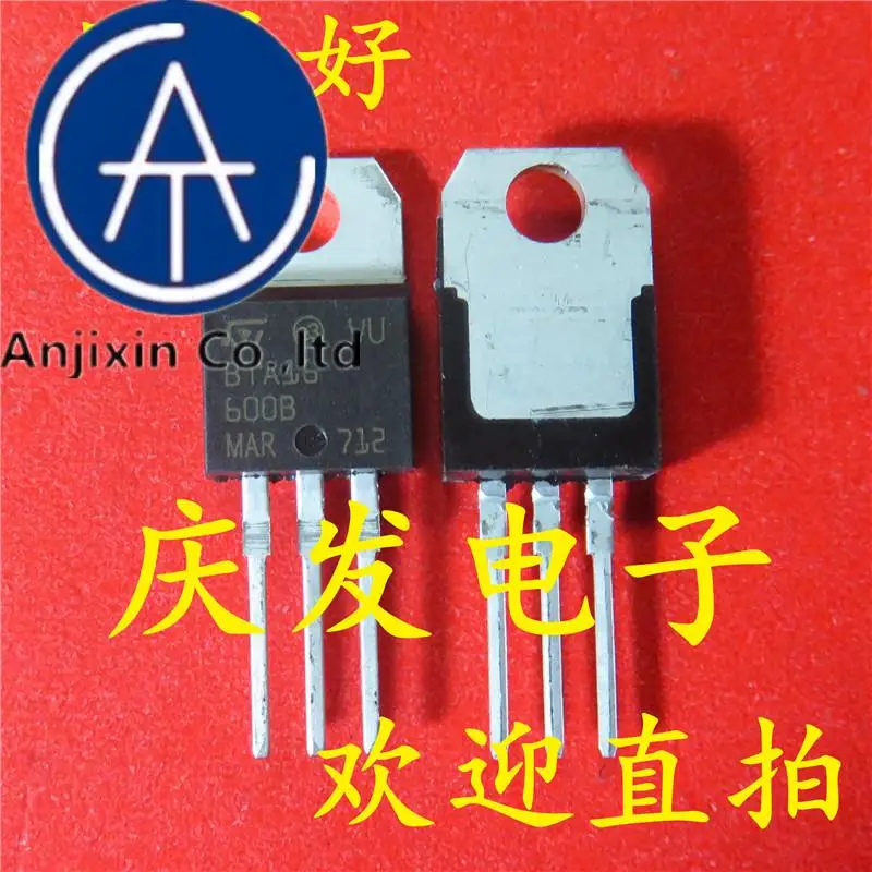 

10pcs 100% orginal new in stock silkscreen BTA16-600B Triac 16A 600V Straight plug TO220