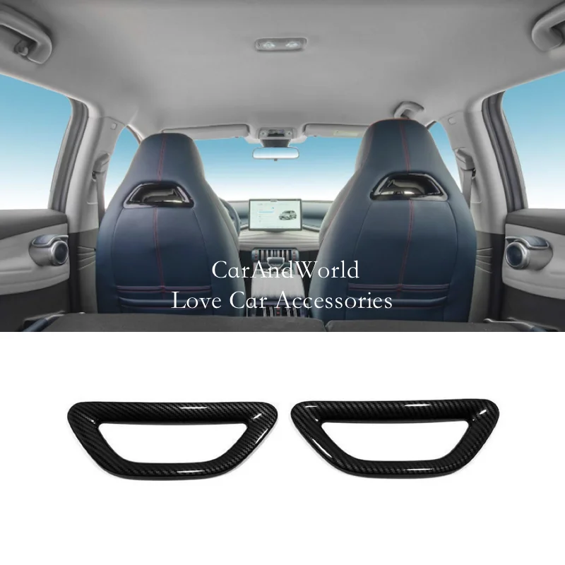 

ABS Carbon Fiber Front Seat Button Backrest Adjust Frame Cover Trims Car Interior Accessories For BYD Atto 3 2020-2022 2023