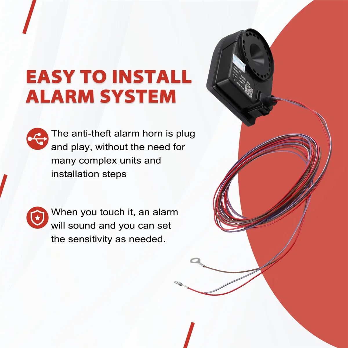 1K0951605C 1K0951605F Anti Theft Alarm Siren Horn Set for VW Golf GTI Jetta Audi A3 A4 A5 A6 Q5 Q7 Electronic Alarm
