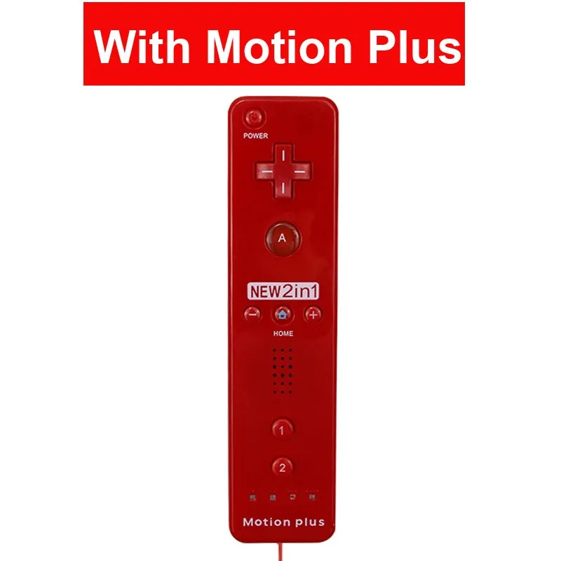 New 2 in 1 Wireless Controle Remote Controller  For Nintendo Wii With Motion Plus Bluetooth Remote For Nintend Wii Gamepad 