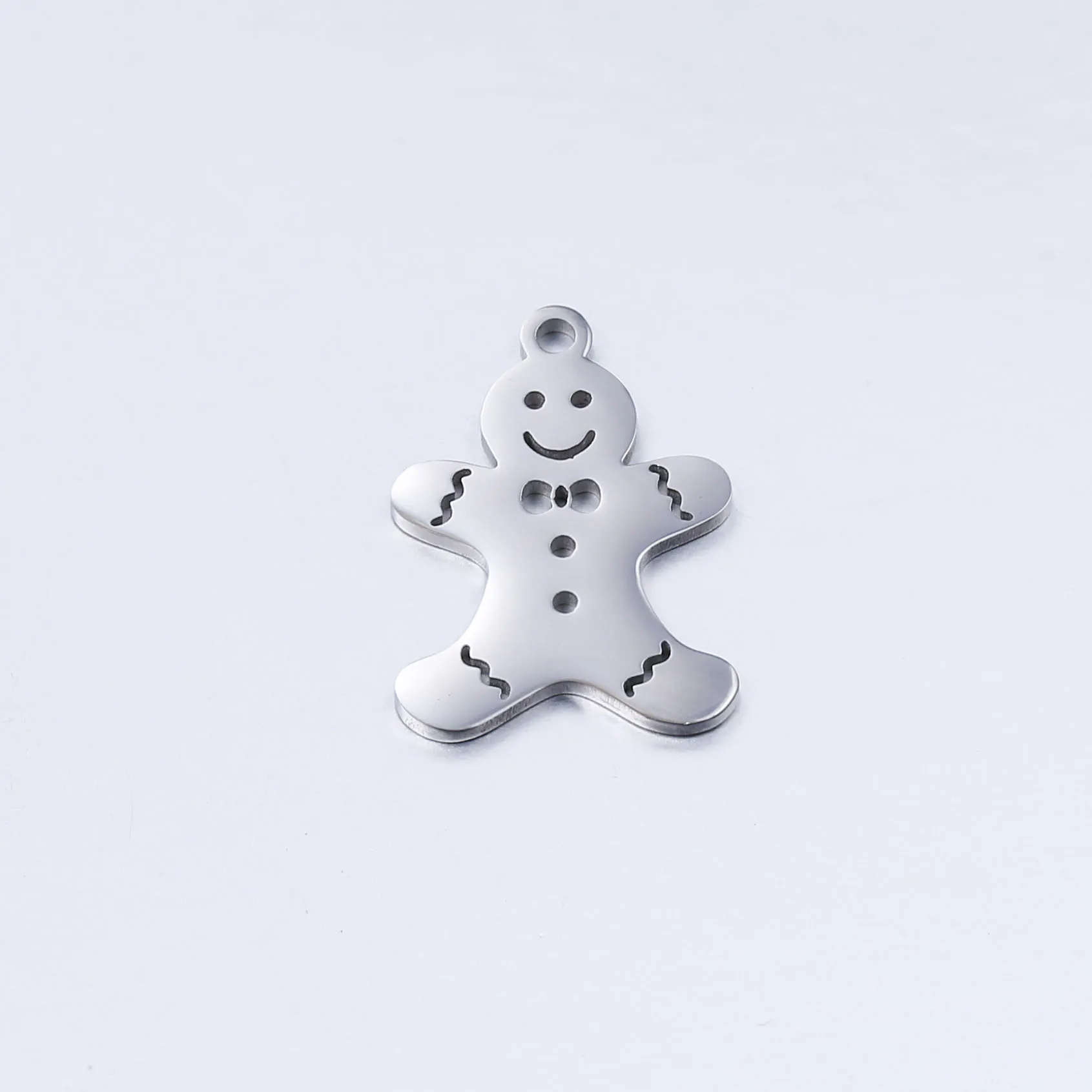 5 teile/los Edelstahl Lebkuchenmann Charms Cookie Mann Weihnachten Anhänger Für Schmuck Machen DIY Handgemachte Handwerk Zubehör – Detail 15