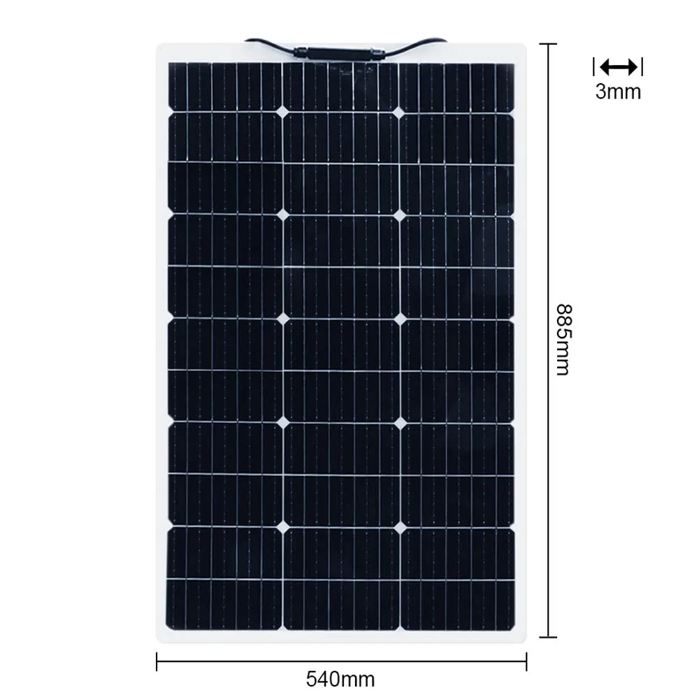 100W placa solar 12v para cargar bateria pannello solare cargador solar  para telefono movil solar system for home complete kit - AliExpress