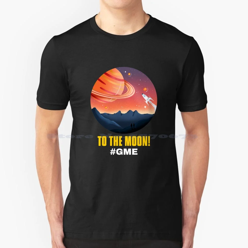 Gamestop Gme To The Moon T Shirt 100% Cotone Tee Gamestop Gamestop Gamestop Gamestop Gamestop 0 Gamestop Gamestop