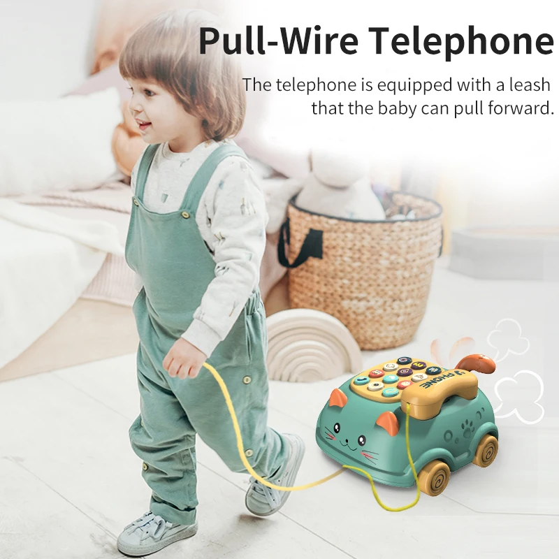 Cell Phone Toy Learning Toys Baby toys 0 12 months Montessori Musical Piano Phone Toys For Baby Girl 13 24 Months Mobile Phone Toys For Kids 2 To 4 Year Old