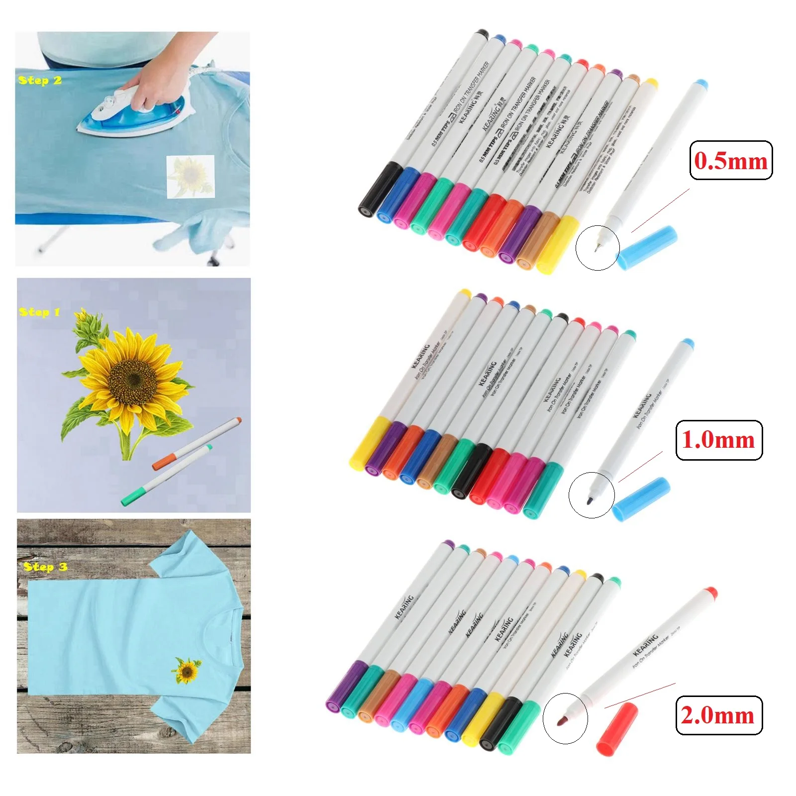 

Colorful Sublimation Ink Pens Set Paint Watercolor Pens Smooth Writing for Rock Painting Art Projects T Shirt Heat Transfer Wood