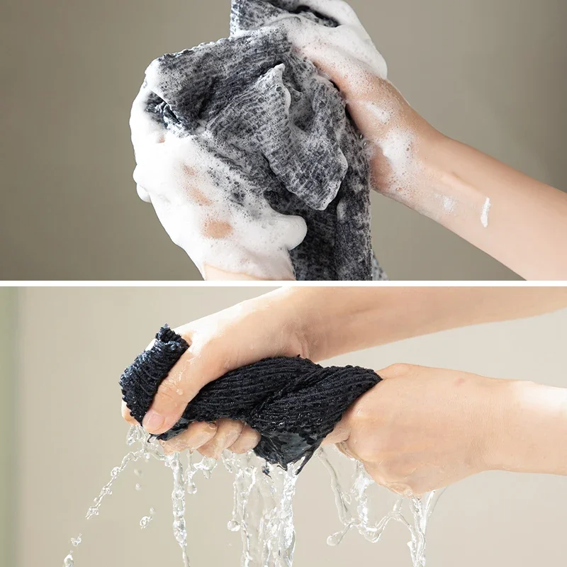 SHIMOYAMA Japanese Rubbing Washcloth Bath Nylon Towel Brush Back Exfoliating Scrub Shower Cleaning Towel Ultra-Long Sponge Wisp