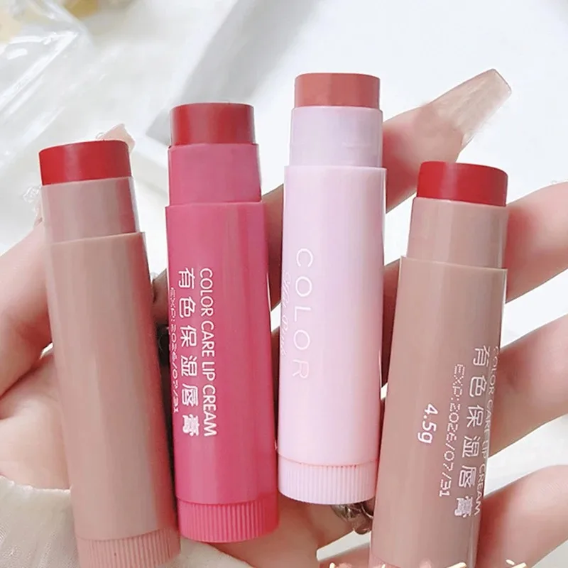 Colored Lip Balm Moisturizing Beauty Health Easy Carry Anti-Dry Anti-Cracking Diluting Lip Lines Tint Makeup Lip Care Cosmetics 6