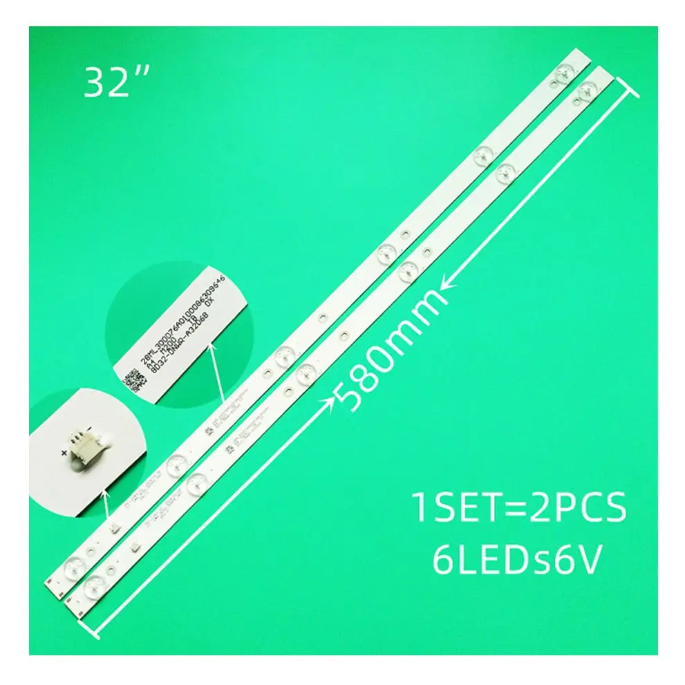 Luz de Fundo do Diodo Emissor de Luz para Polarline 32l12tc-sm 32pl54tc Pingentes da Tevê do Diodo Emissor de Luz Linhas da Escala 32hr330m06aa v5 cy 2*6 _ 3030 _ 300ma_36v - Imagem 6