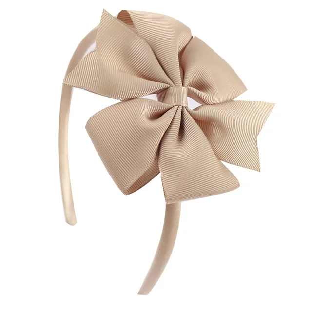 Oaoleer Hair Accessories 4'' Bow Hairband for Girls Handmade Solid Ribbon Headbands with Satin Hoops Kids' Daily Life Headwear 38