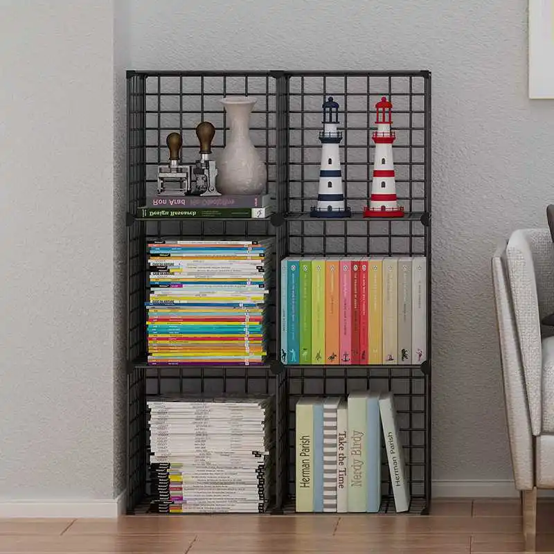 2 Row 6 Layer Stackable Wire Cubes Storage Organizer Bookcase Diy Wire