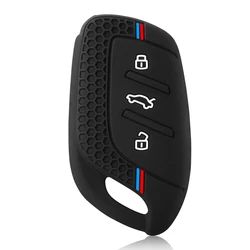 Premium Silicone Key Case Cover - Car Accessories (Black)