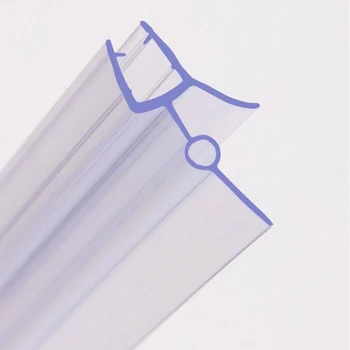 Shower Screen Seal Strip PVC Glass Door Bath Shower Seal Strips for 4-6mm Glass 18mm 23mm Gap Glue-free Waterproof Weatherstrips