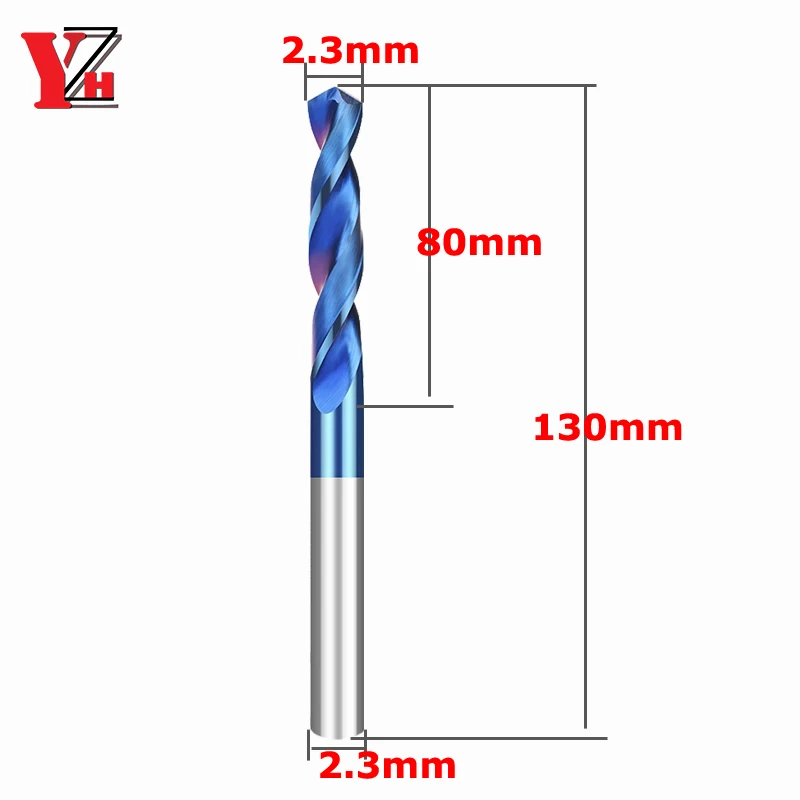 

Твердосплавная спиральная дрель на заказ, твердый Вольфрам общей длины HRC65 CNC