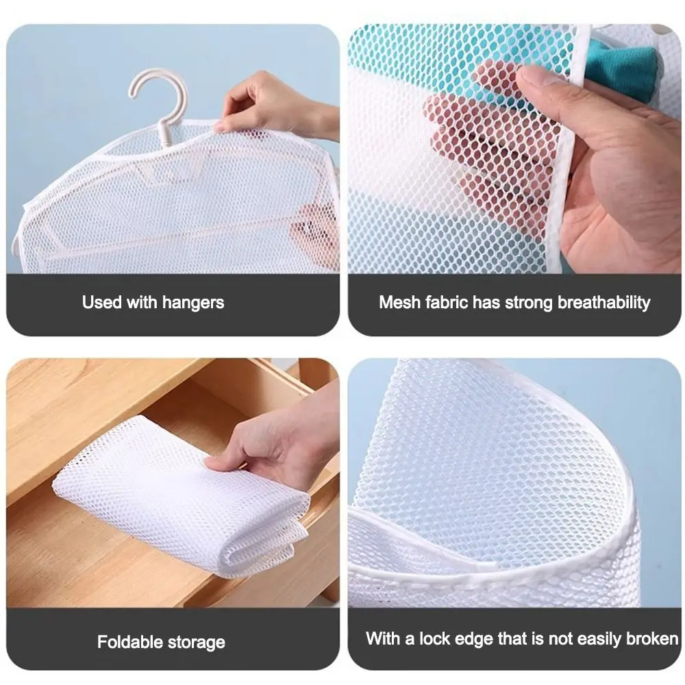 Portable Storage Pillow Drying Net Anti-dust Pillow/Doll Household Balcony Rack Breathable Mesh Hanging Drying Bag 5
