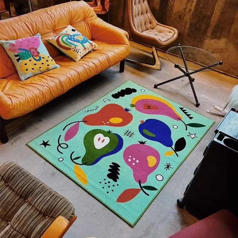 Cute Graffiti Fun Living Room Carpet Art Cartoon Plush Mat IG Abstract Decorative Children\'s Bedroom Bedside Rug Ковер Tapis 러그
