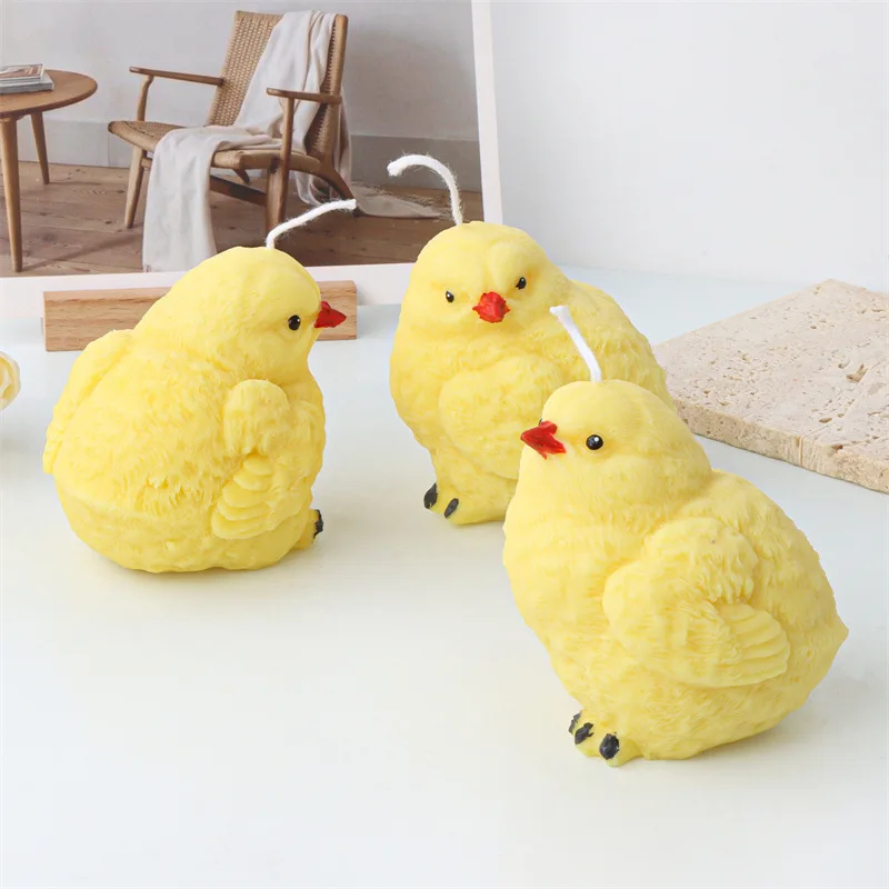 Cute Chicken Candle Silicone Mold DIY Gypsum Candle Making Soap Resin Plaster Mould Cake Chocolate Baking Molds Craft Decor Gift