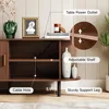 55" TV Stand with Power Outlet - Modern Entertainment Center for TVs up to 60 Inch with Adjustable Shelves and Storage 4