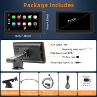 Lecteur MP5 universel pour voiture WERESOUND avec écran tactile de 7 pouces, Apple Carplay sans fil, Android Auto, Mirro Link, BT 5.0, radio FM, lecteur multimédia portable, autoradio 8