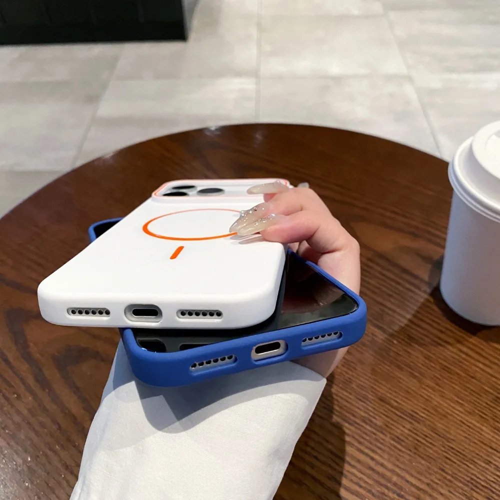 Ultra Thin Matte Magnetic Phone Case with MagSafe Wireless Charging Compatibility
