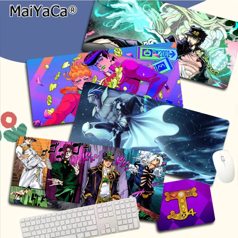 

Hot Anime JoJo's Bizarre Adventure Beautiful Gamer Speed Mice Retail Small Rubber Mousepad Size For Large Edge Locking Game Pad