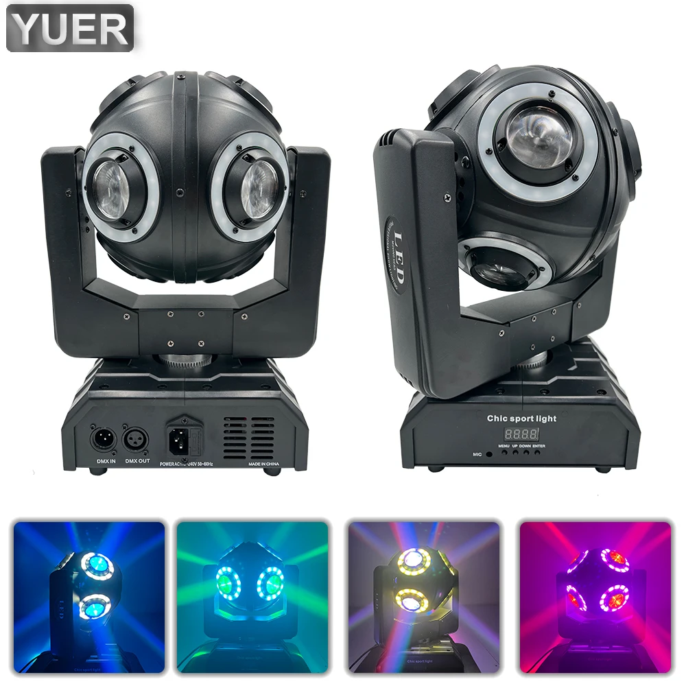 

Светодиодный светильник YUER 10X 8 Вт DMX512, бесконечное вращение, движущаяся головка, 16 каналов, для диджея, дискотеки, сцены, свадьбы, музыки, вечеринки, танцпола, для помещений