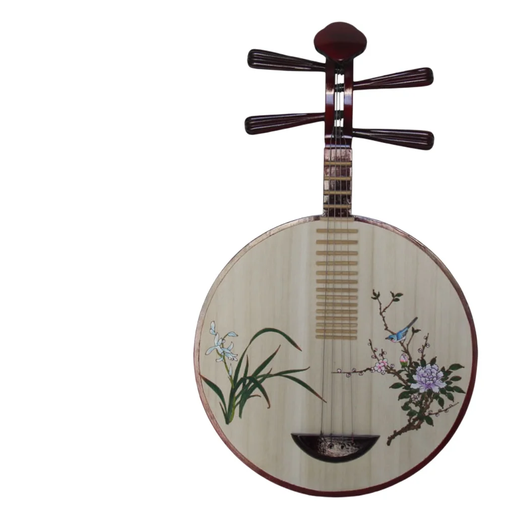 Yueqin Moon lute moon guitar painted Chinese traditional musical instruments