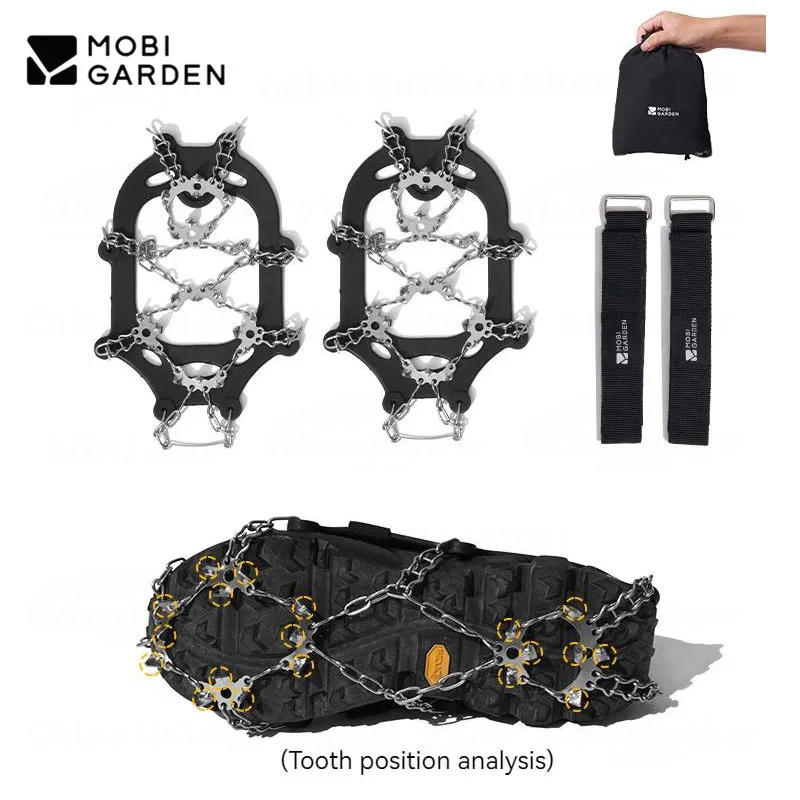 

Женская зимняя обувь с шипами и 19 зубьями, из нержавеющей стали