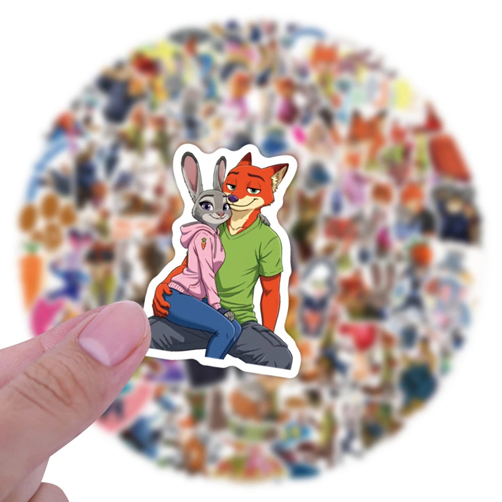 10/30/50/120pcs Zootopia 2 스티커 귀여운 디즈니 애니메이션 데칼 DIY 오토바이 수하물 노트북 재미 있은 방수 낙서 스티커 장난감