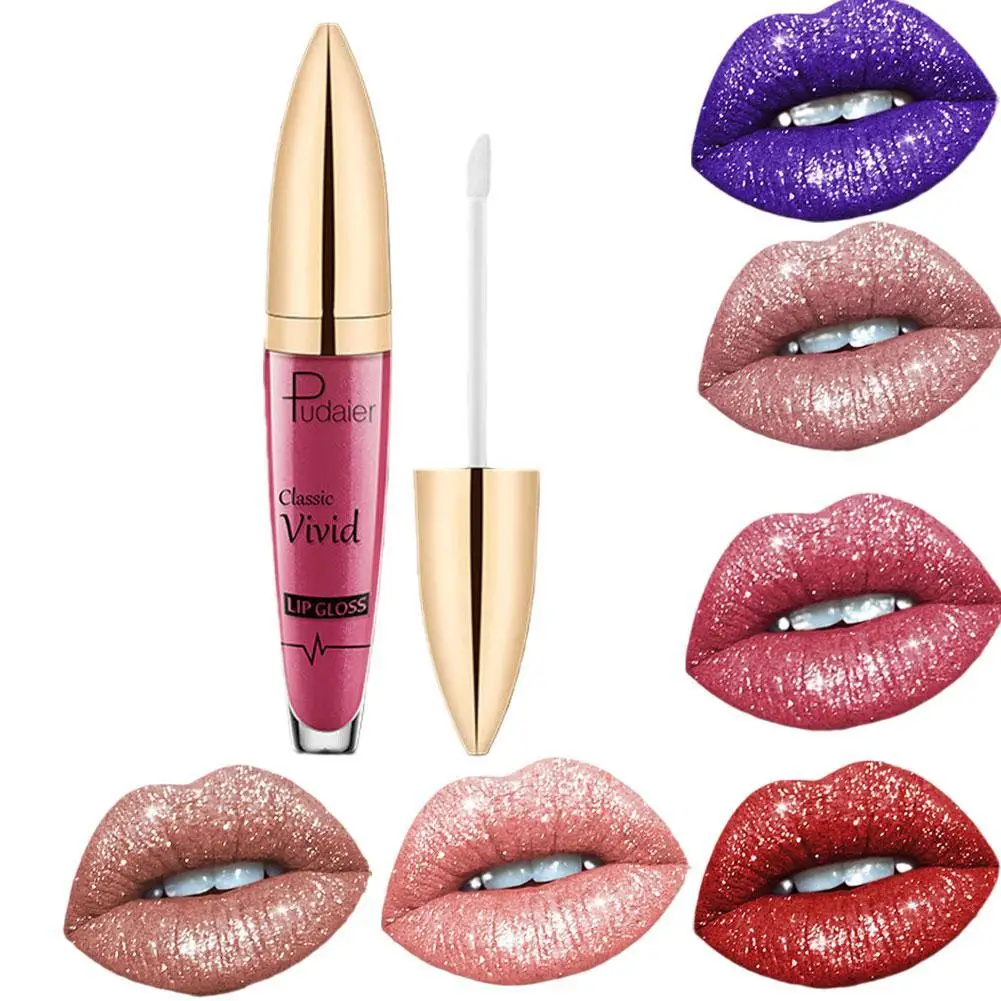 19 Colors Shiny Lip Gloss for Women Long Lasting Matte Glitter Liquid
