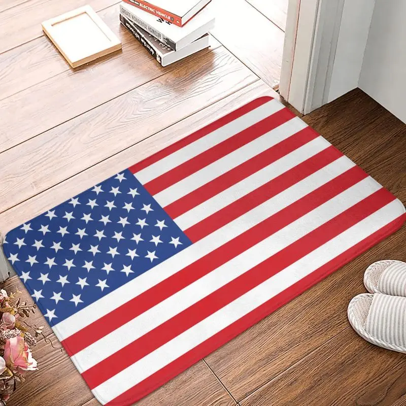 Mnsruu Set di 2 tappetini da cucina, con bandiera americana, per pavimenti e moquette da cucina, antiscivolo, 2 pezzi