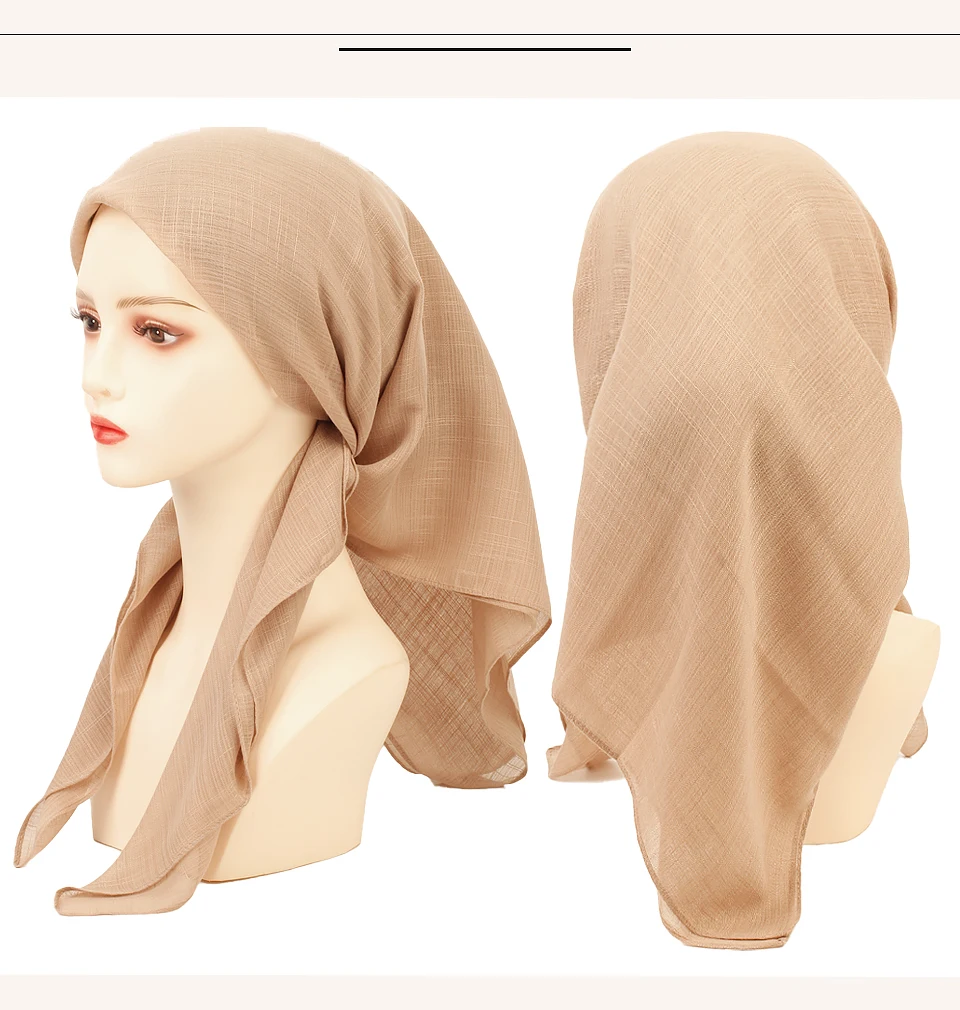 Sef29da178ad844108af7755ef095219dY Geebro New Fashion Women Solid Color Scarf Headscarf Snood Neckerchief Female Foulard Padded Shawl Scarves Retro Head Neck Silk Mallzona