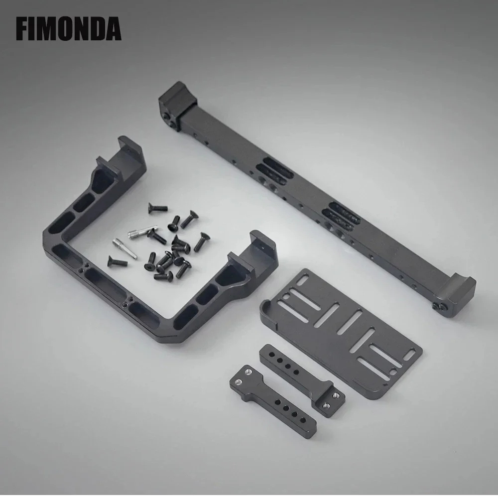 Premium Metal Front and Rear Bumper with Winch Mounting Base for 1/10 RC Crawler Car Upgrade