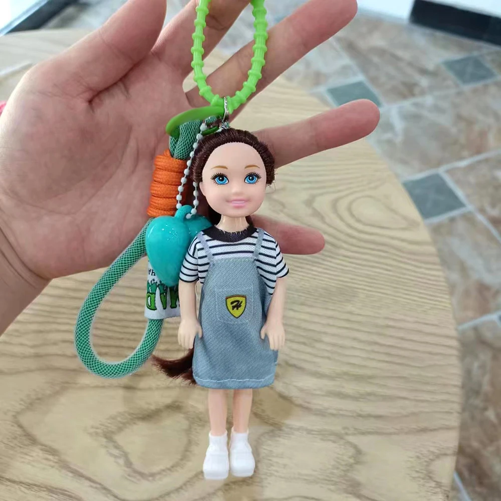 19 Styles Cute Doll Pendant Hanging Backpack Ornament DIY Change Clothes Bag Charm Car Key Ring Bag Decoration for Barbie Doll 5