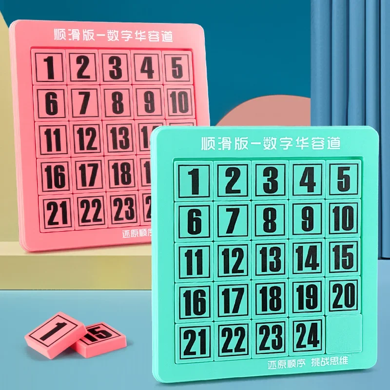 Digital Klotski Slide Pupils Magnetic Number Sliding Puzzle Game Huarong Road Board Math Early Educational IQ Training Toy Gift 3